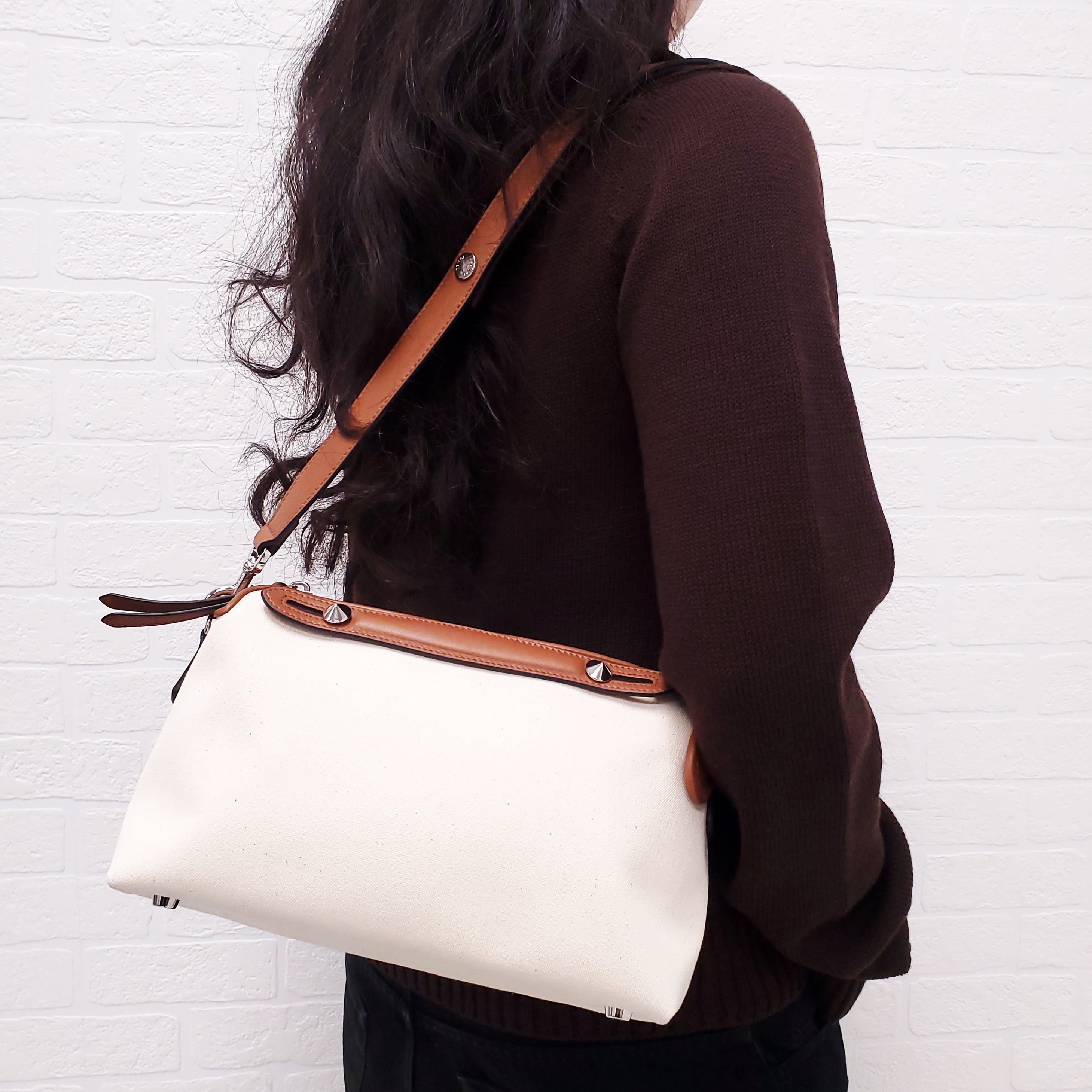 FENDI 'BY THE WAY' CANVAS ADJUSTABLE SHOULDER BAG