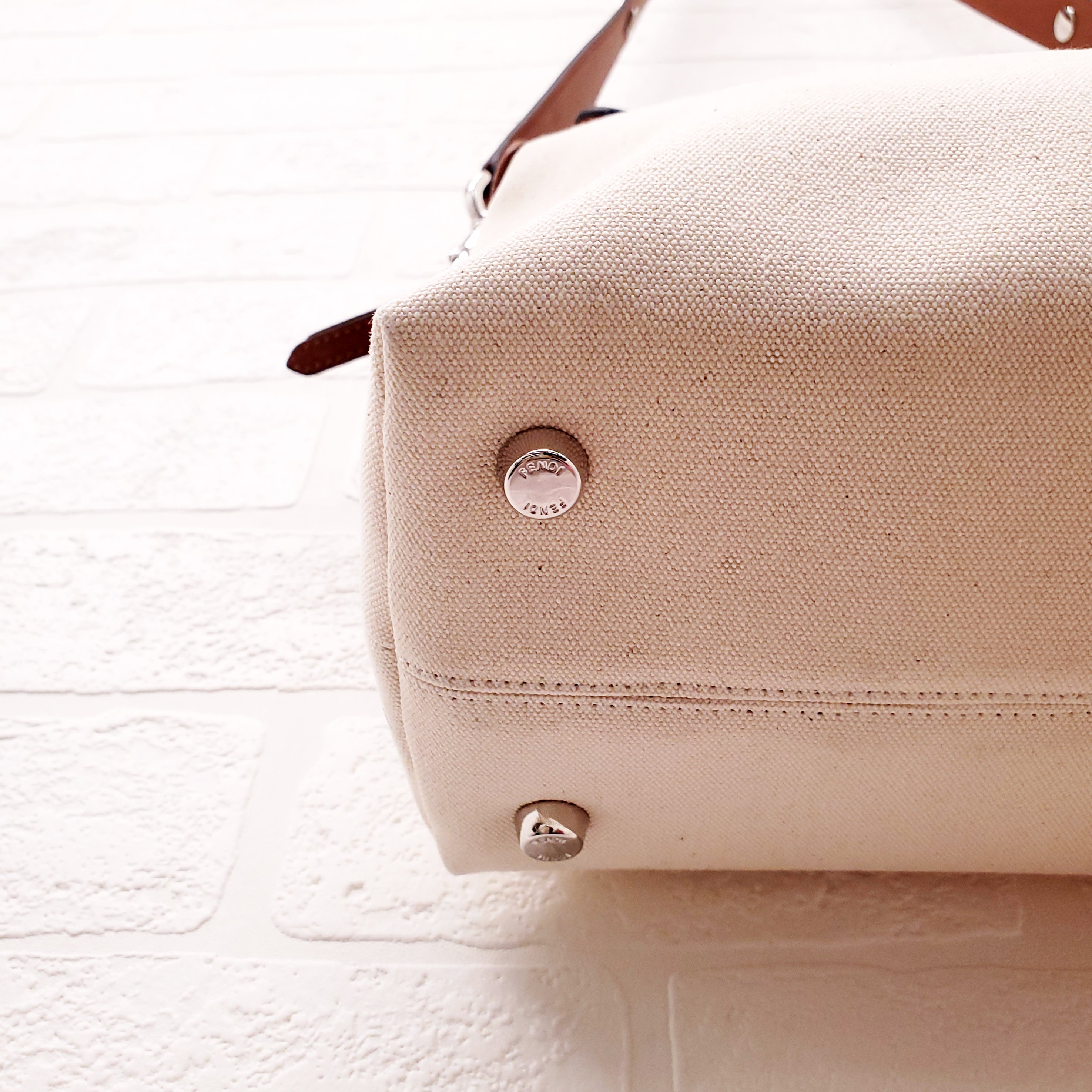 FENDI 'BY THE WAY' CANVAS ADJUSTABLE SHOULDER BAG