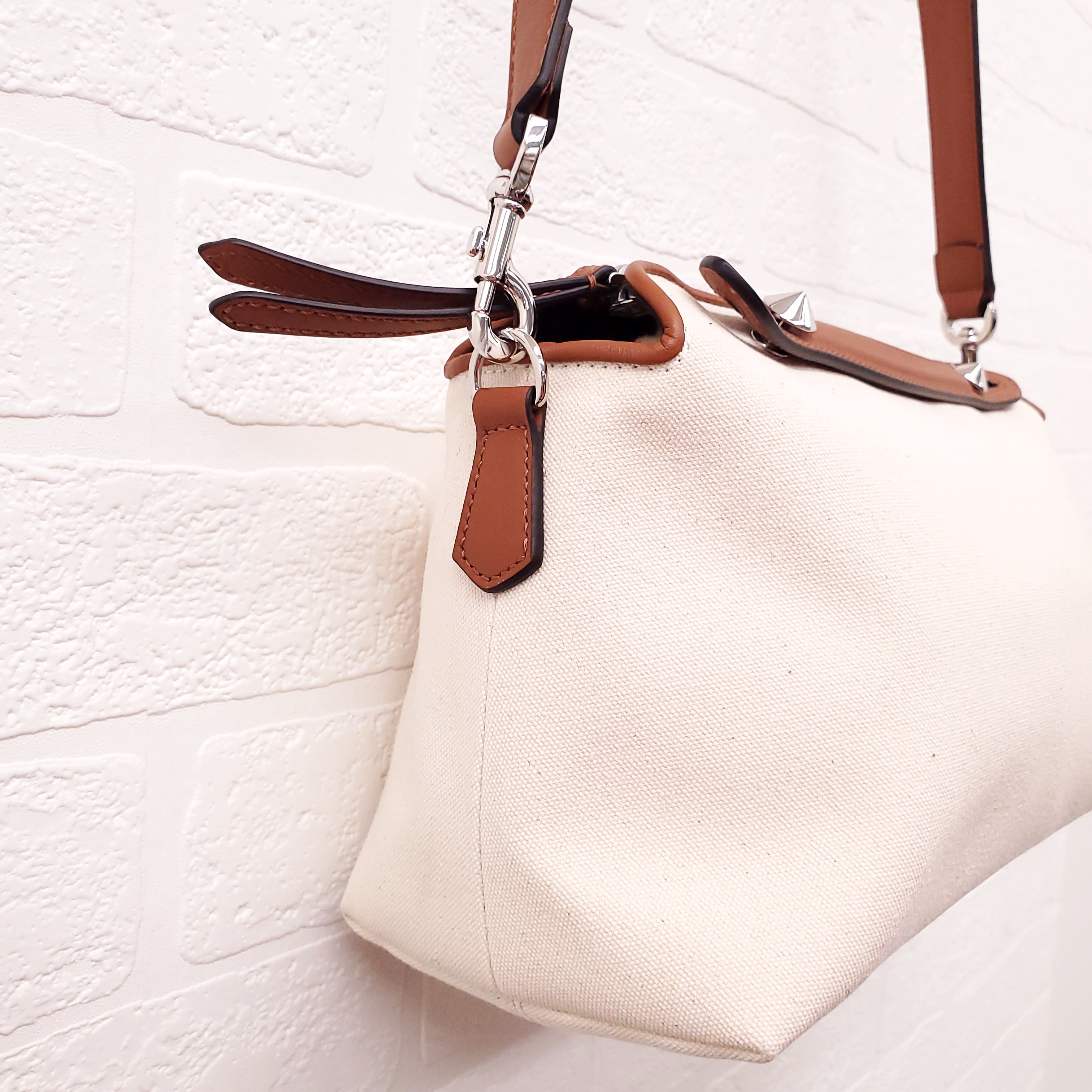 FENDI 'BY THE WAY' CANVAS ADJUSTABLE SHOULDER BAG