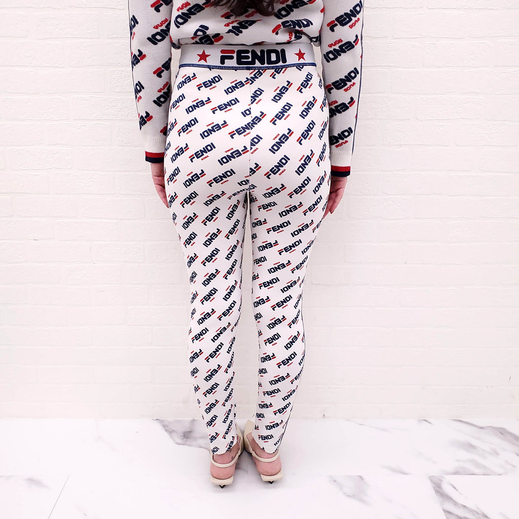 FENDI x FILA LOGO LEGGINGS - SIZE S