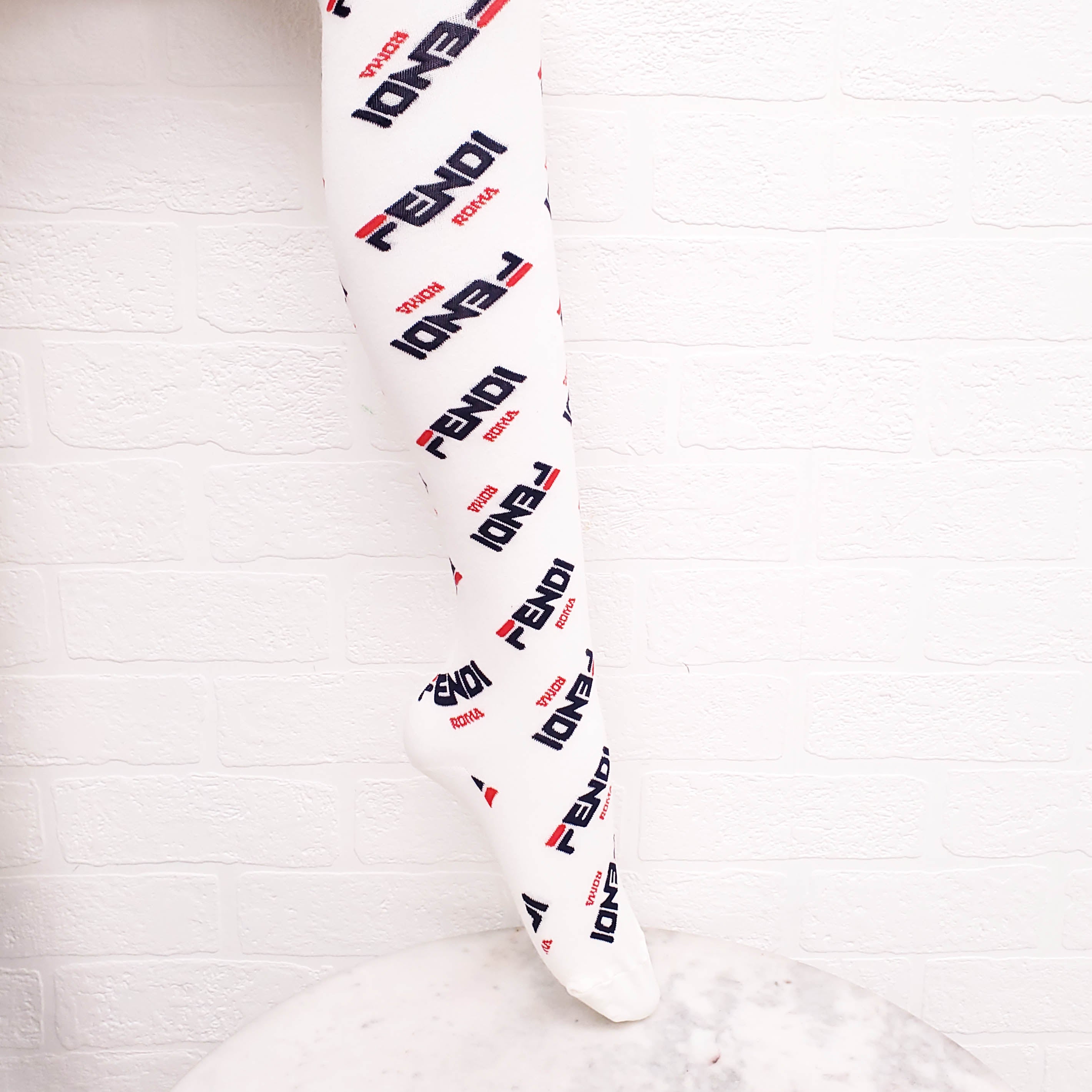 FENDI x FILA WHITE LOGO TIGHTS - SIZE S – Rewind Couture
