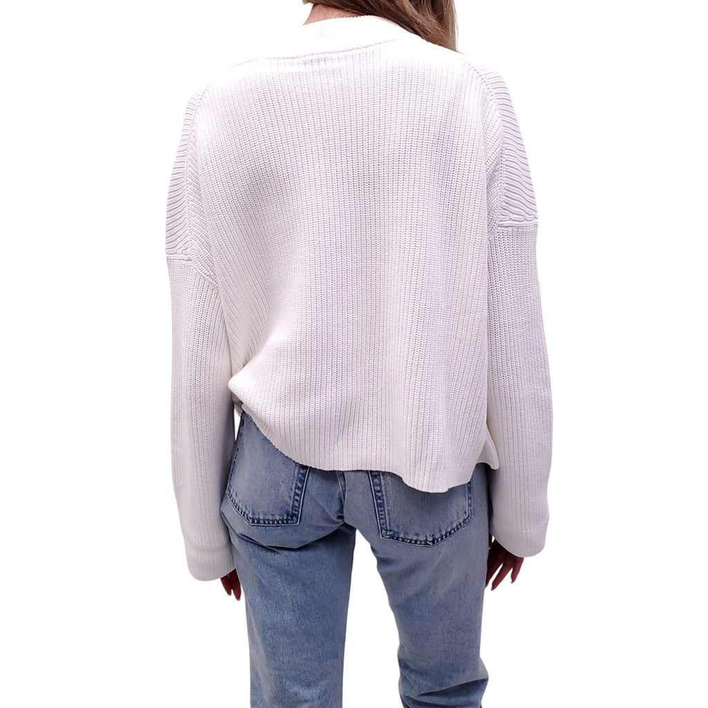 FILIPPA K WHITE KNIT SWEATER - SIZE S