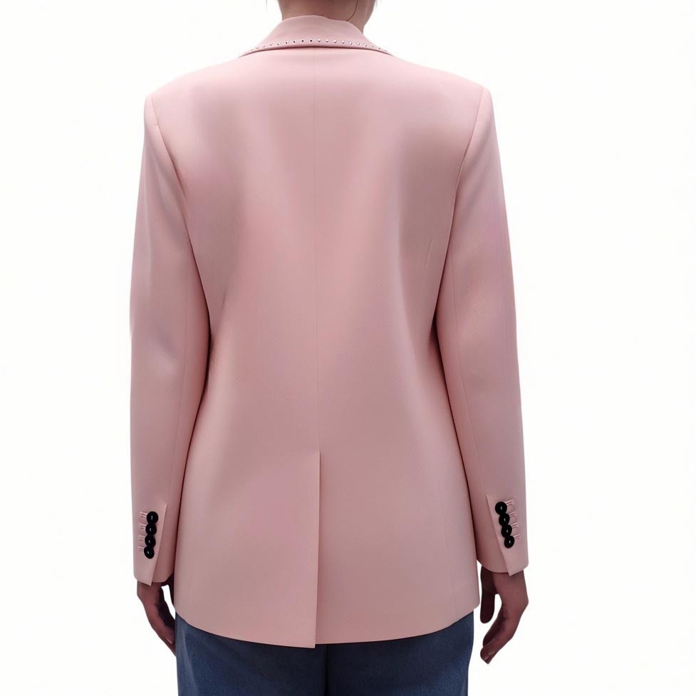 FORTE_FORTE OVERSIZED PINK BLAZER WITH SEQUIN DETAIL - SIZE 0