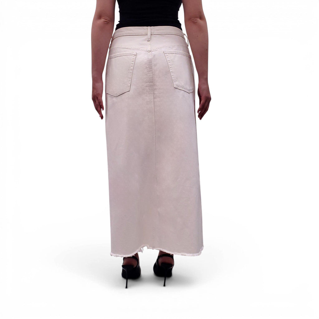 FRAME CREAM DENIM SKIRT - SIZE 31