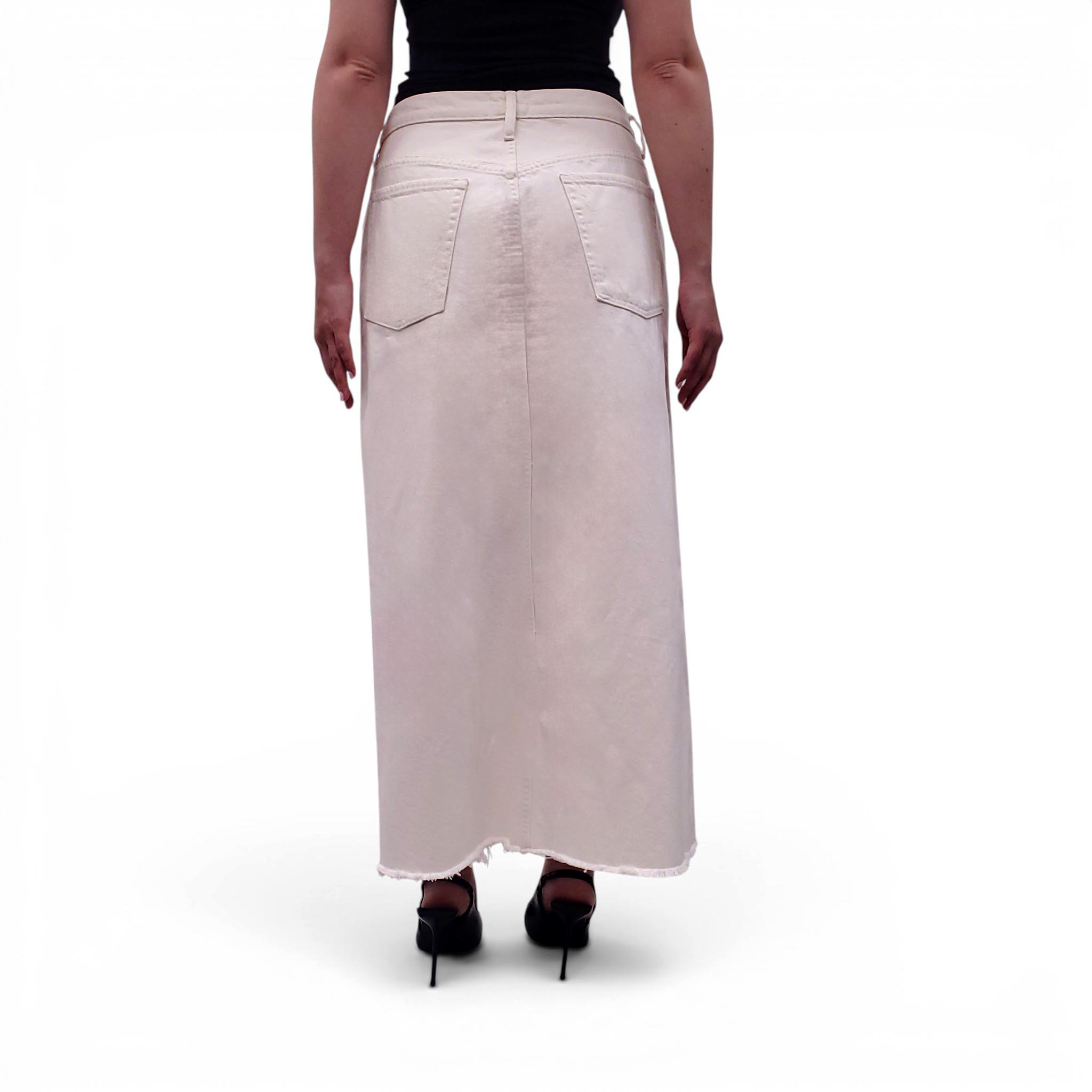 FRAME CREAM DENIM SKIRT - SIZE 31