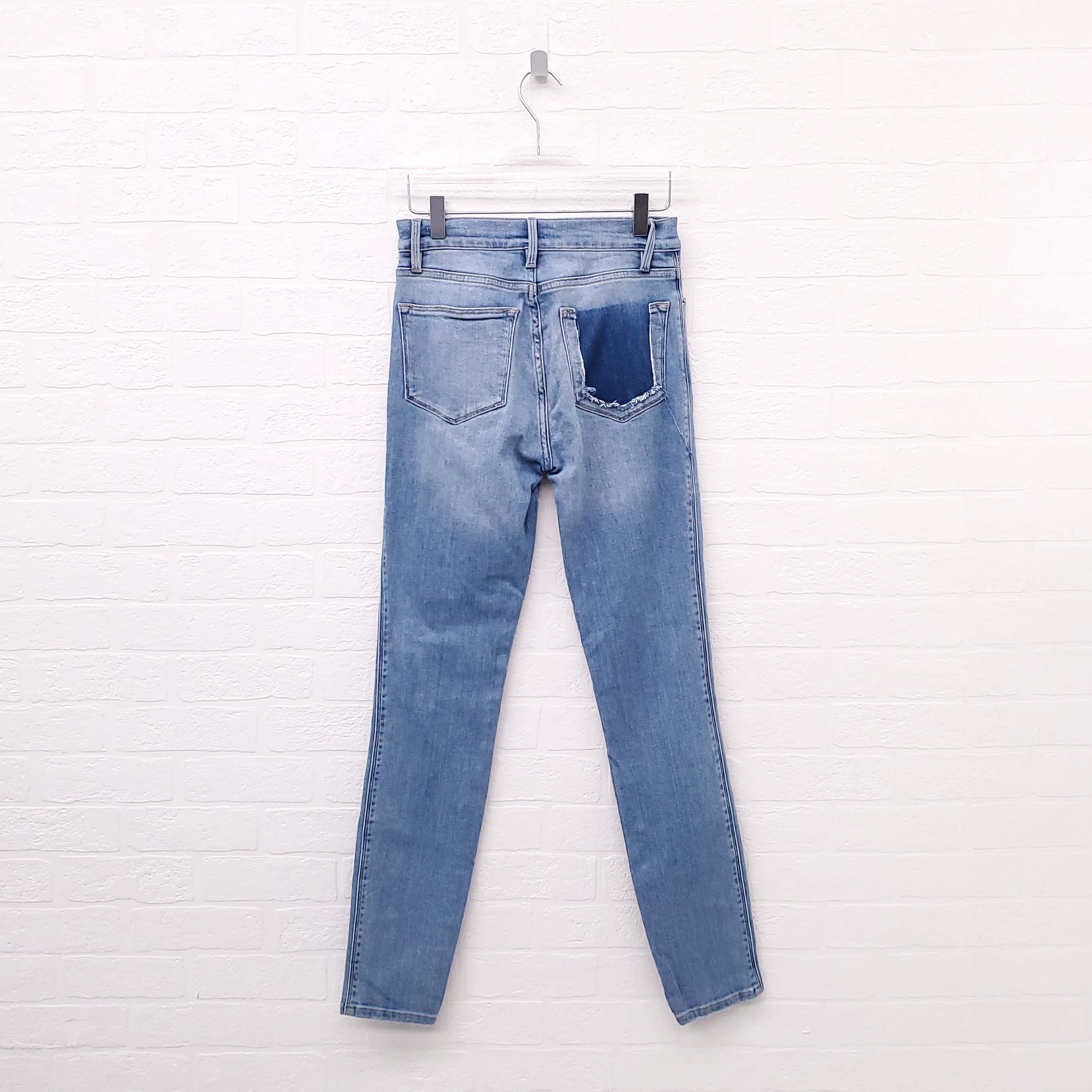 FRAME 'LE HIGH SKINNY' LIGHT WASH JEANS - SIZE 25