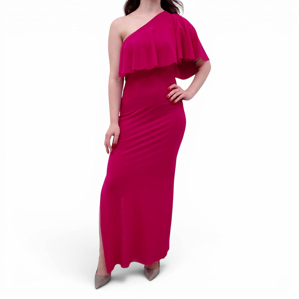 FUZZI FUCHSIA PINK MAXI DRESS - SIZE XS