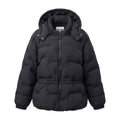 GANNI BLACK PUFFER JACKET WITH LOGO - SIZE 52