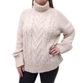 GANNI CABLE KNIT TURTLENECK SWEATER - SIZE S/M
