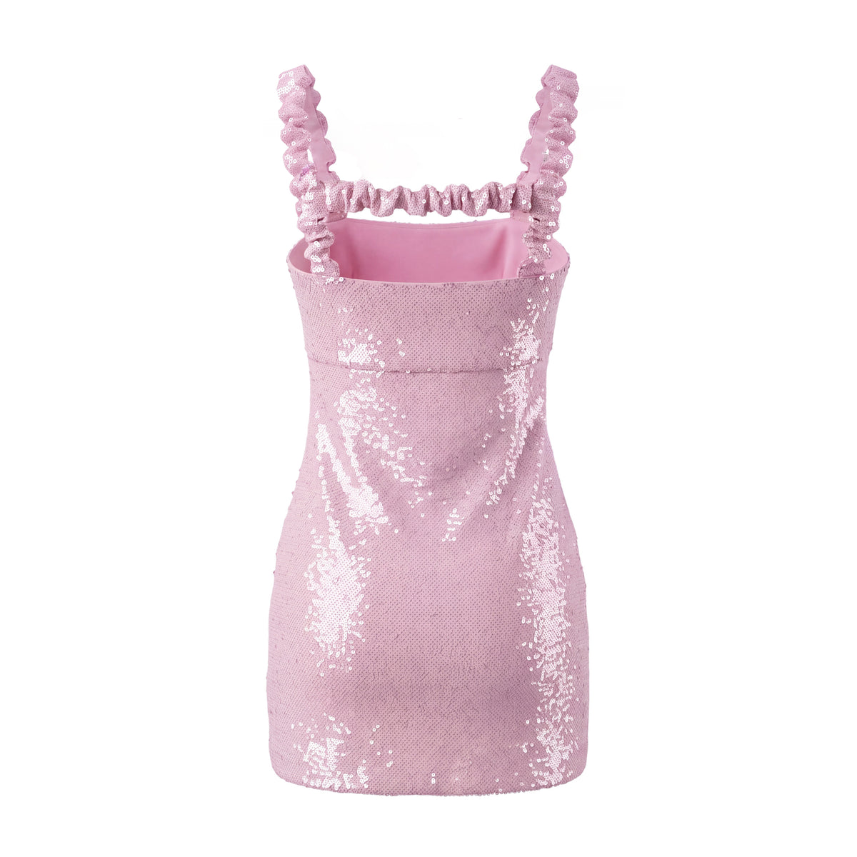 GANNI LIGHT PINK SEQUIN MINI DRESS - SIZE 36 (US 4)
