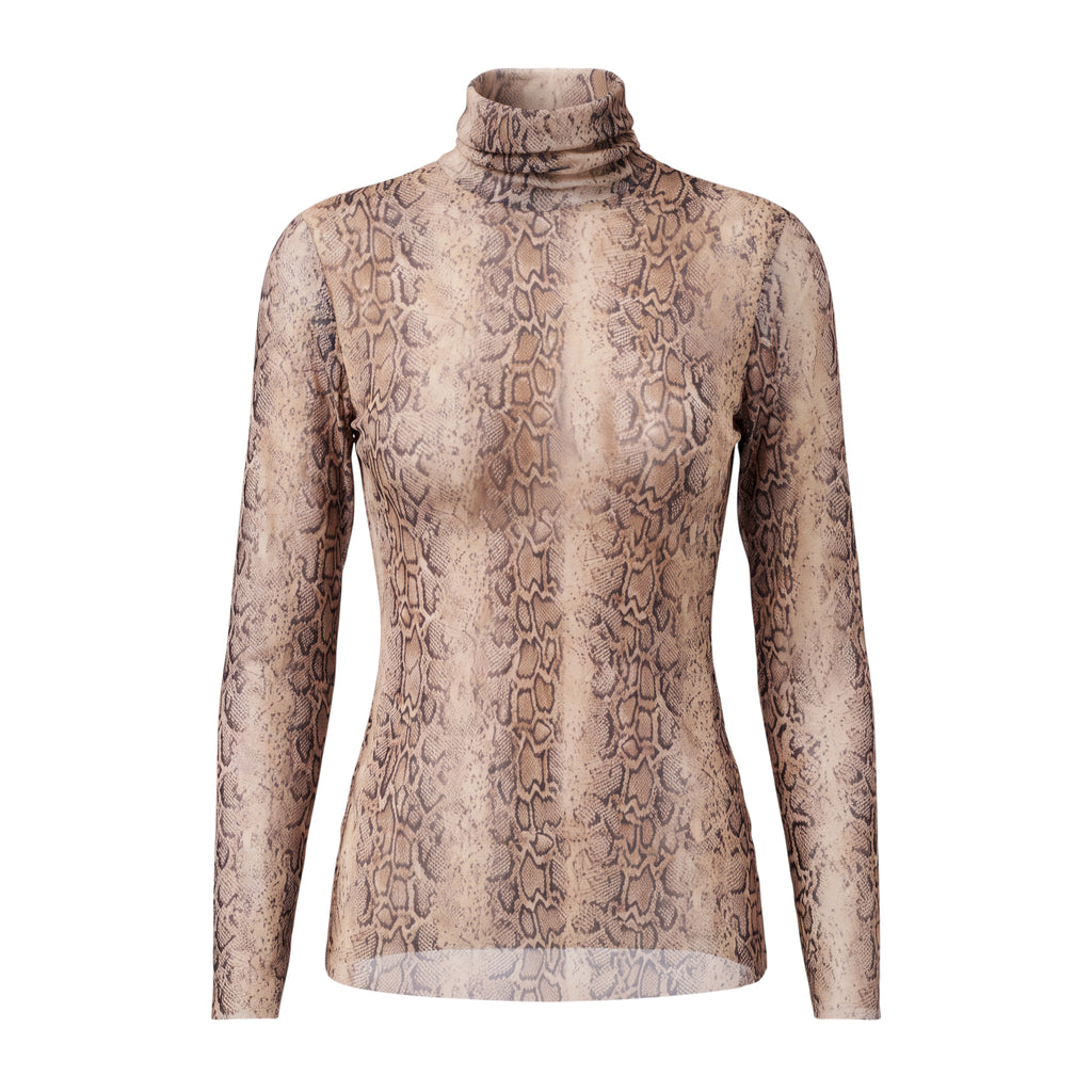 GANNI MESH LONG SLEEVE SNAKE STARFISH BLOUSE - SIZE 36 (US 4)