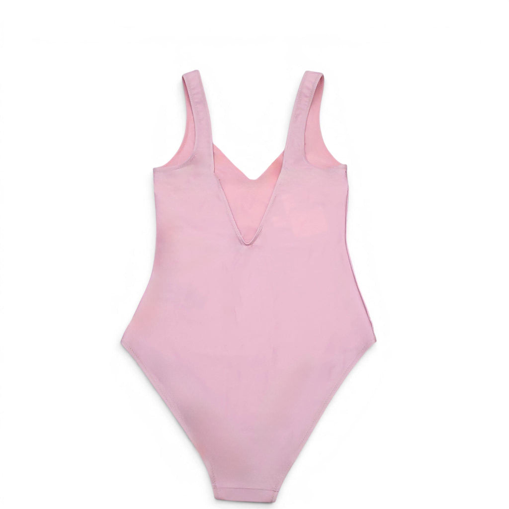 GANNI PINK BUTTERFLY LOGO ONE-PIECE SWIMSUIT - SIZE 36