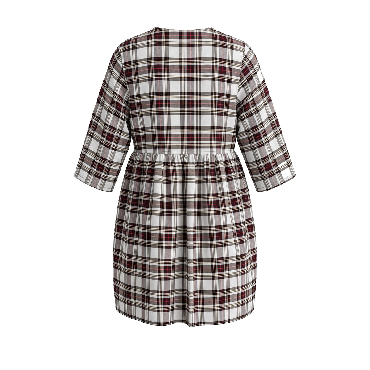 GANNI PLAID RIBBON DRESS - SIZE 34 (US 2)