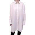 GENTRYPORTOFINO OVERSIZED WHITE TUNIC TOP WITH SHEER DETAIL - SIZE 40