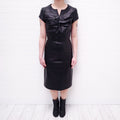 GIANFRANCO FERRE LEATHER DRESS - SIZE 38