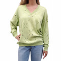 GIANNI VERSACE VINTAGE LIME GREEN CUT OUT SWEATER - SIZE L