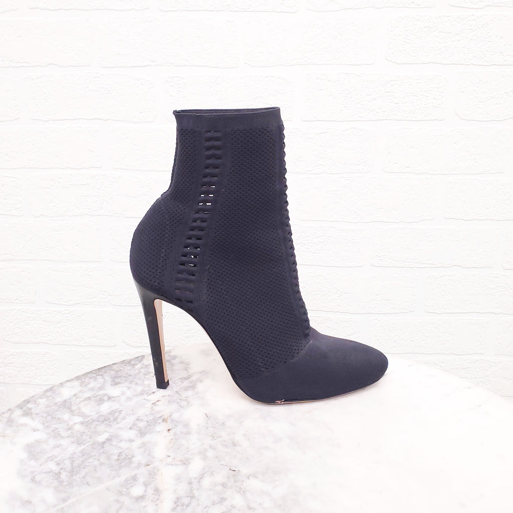 GIANVITO ROSSI BLACK SOCK BOOTIES - SIZE 37.5