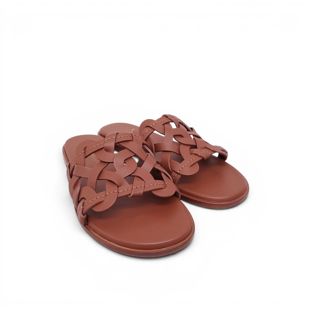 GIANVITO ROSSI BROWN SANDALS - SIZE 37