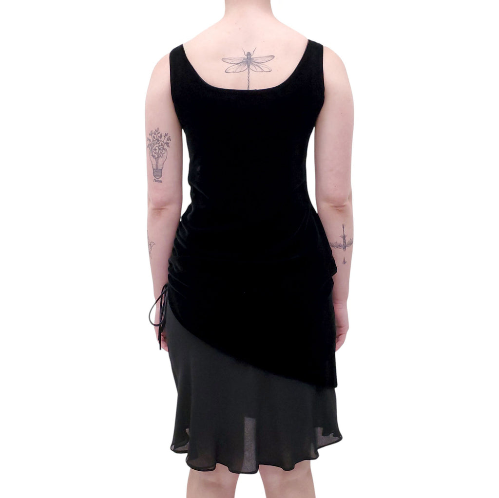 GIORGIO ARMANI BLACK VELVET DRESS - SIZE 38