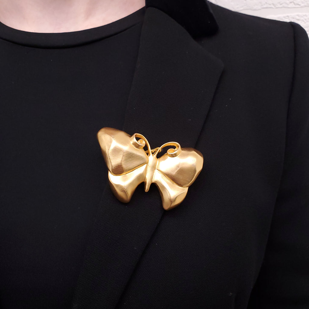 GIVENCHY GOLD BUTTERFLY PIN