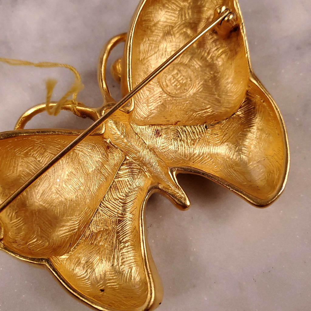 GIVENCHY GOLD BUTTERFLY PIN