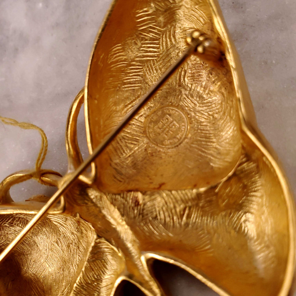 GIVENCHY GOLD BUTTERFLY PIN