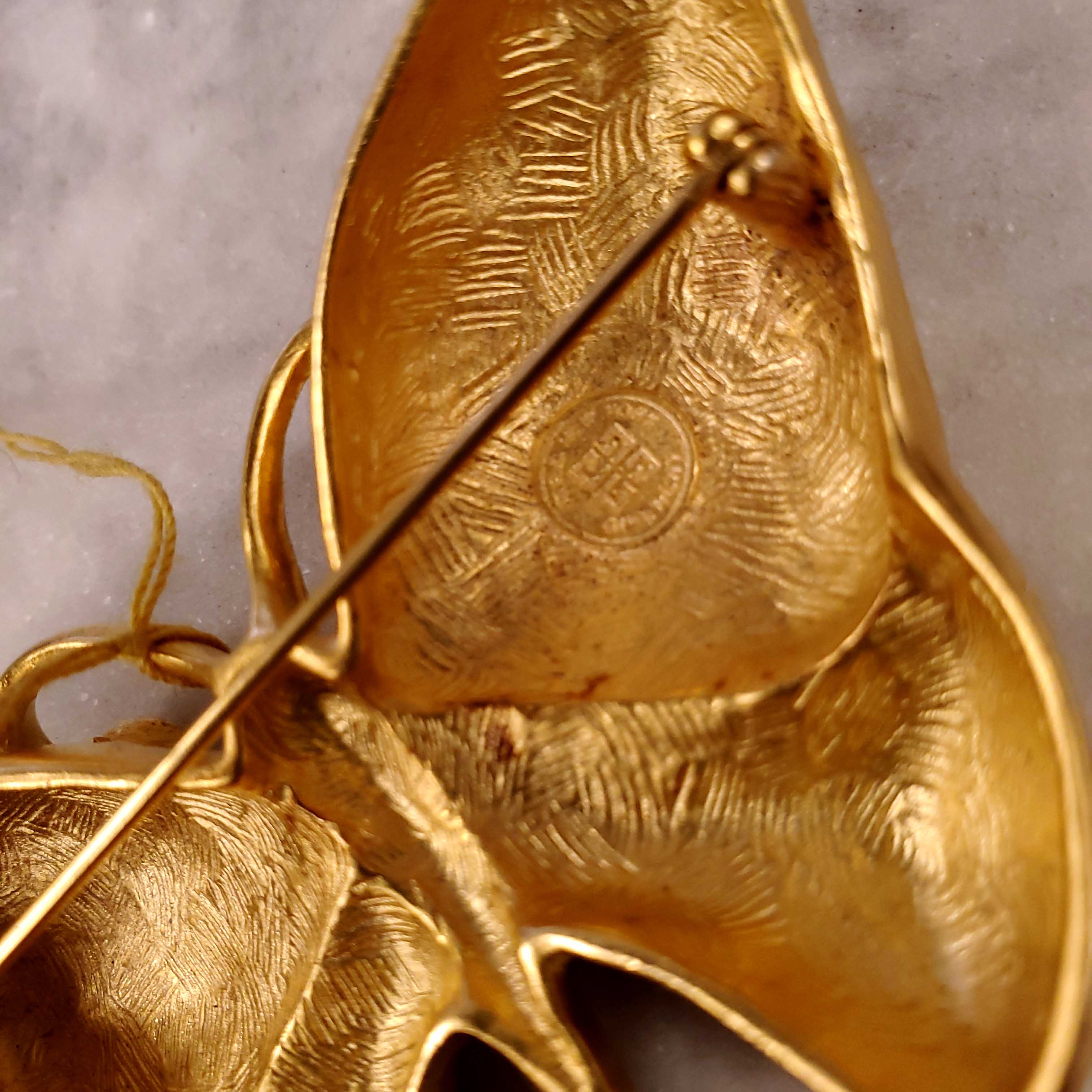 GIVENCHY GOLD BUTTERFLY PIN