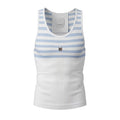 GIVENCHY WHITE AND BLUE LOGO TANK - SIZE L