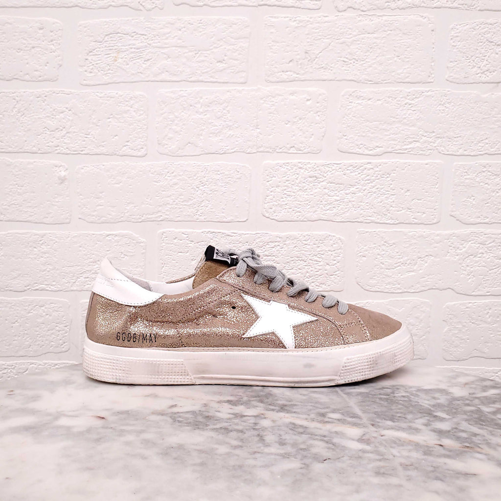 GOLDEN GOOSE MAY GOLD SNEAKERS - SIZE 39