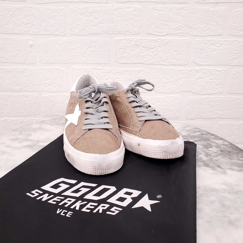 GOLDEN GOOSE MAY GOLD SNEAKERS - SIZE 39