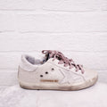 GOLDEN GOOSE SILVER GLITTER 'SUPERSTAR' SNEAKERS - SIZE 34