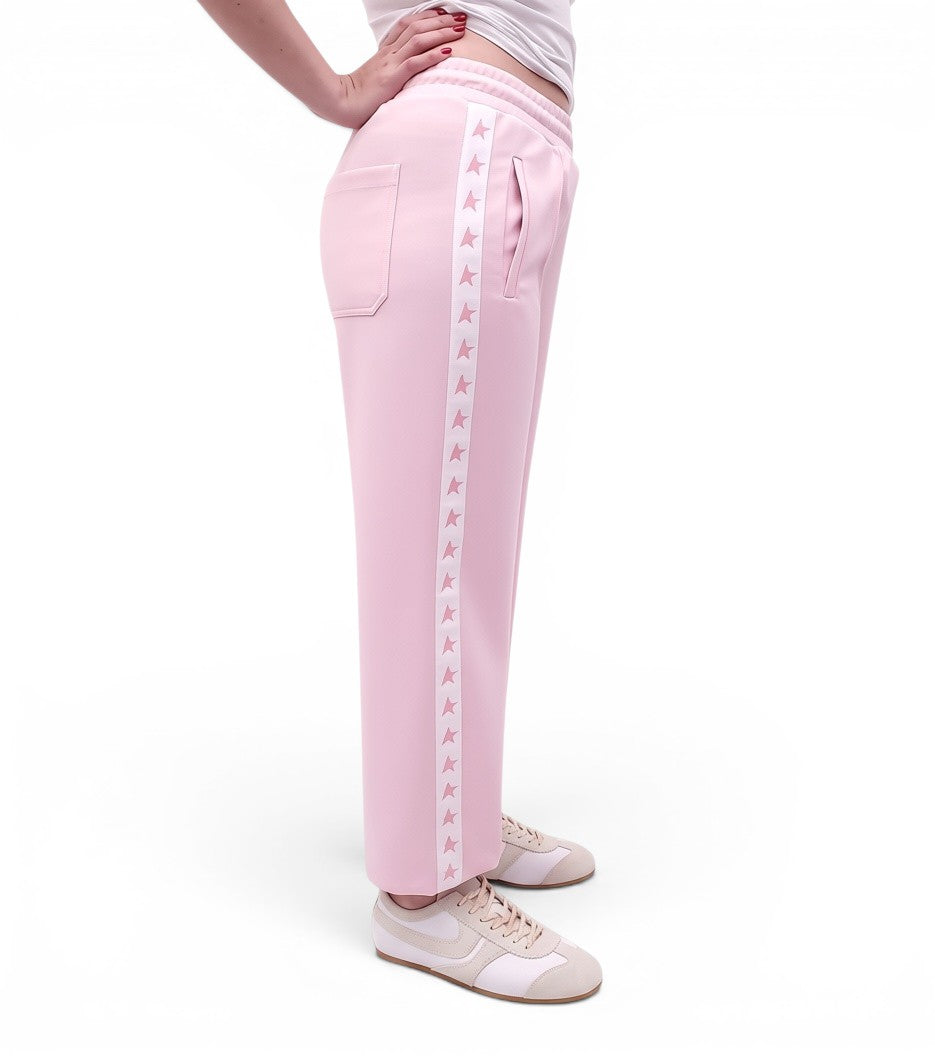 GOLDEN GOOSE STAR PINK TRACK PANTS - SIZE M