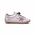 GOLDEN GOOSE WHITE AND SILVER SUPER-STAR SNEAKERS - SIZE 38