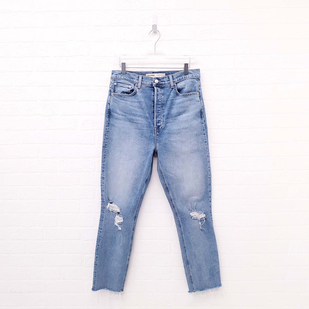 GRLFRND ‘SUPER HIGH-RISE STRETCH SLIM CROP’ JEANS - SIZE 30