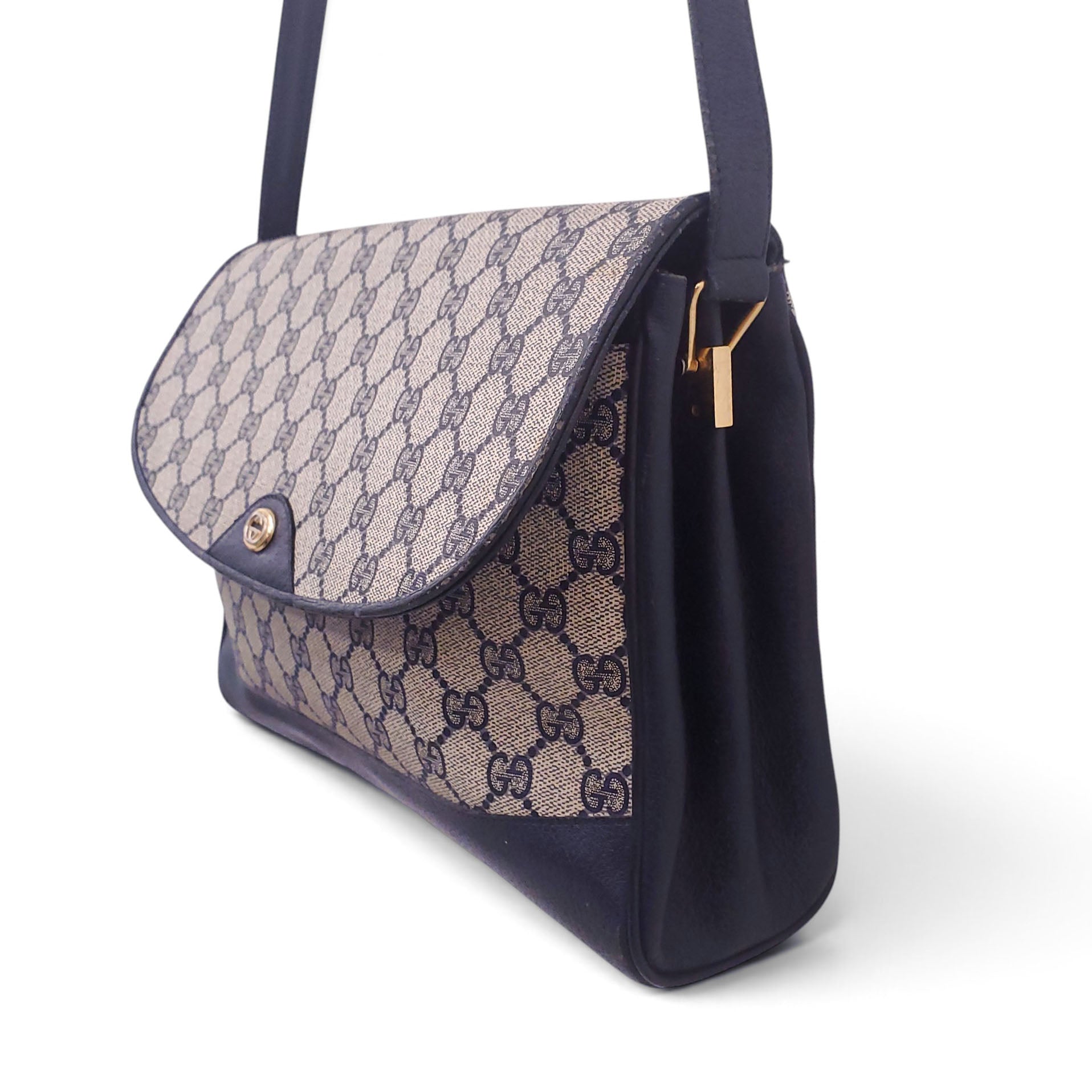 GUCCI 1980'S LOGO CROSSBODY BAG