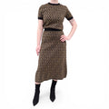 GUCCI BLACK AND GOLD METALLIC 2-PIECE SET - SIZE M