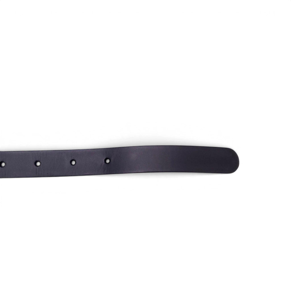 GUCCI BLACK AND GOLD THIN BELT - SIZE 75