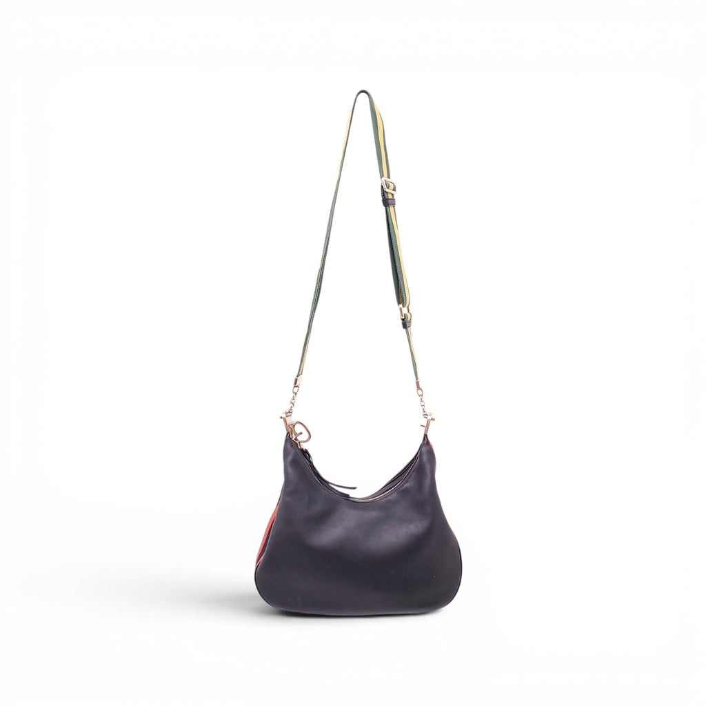 GUCCI BLACK ATTACHE SMALL LEATHER SHOULDER BAG