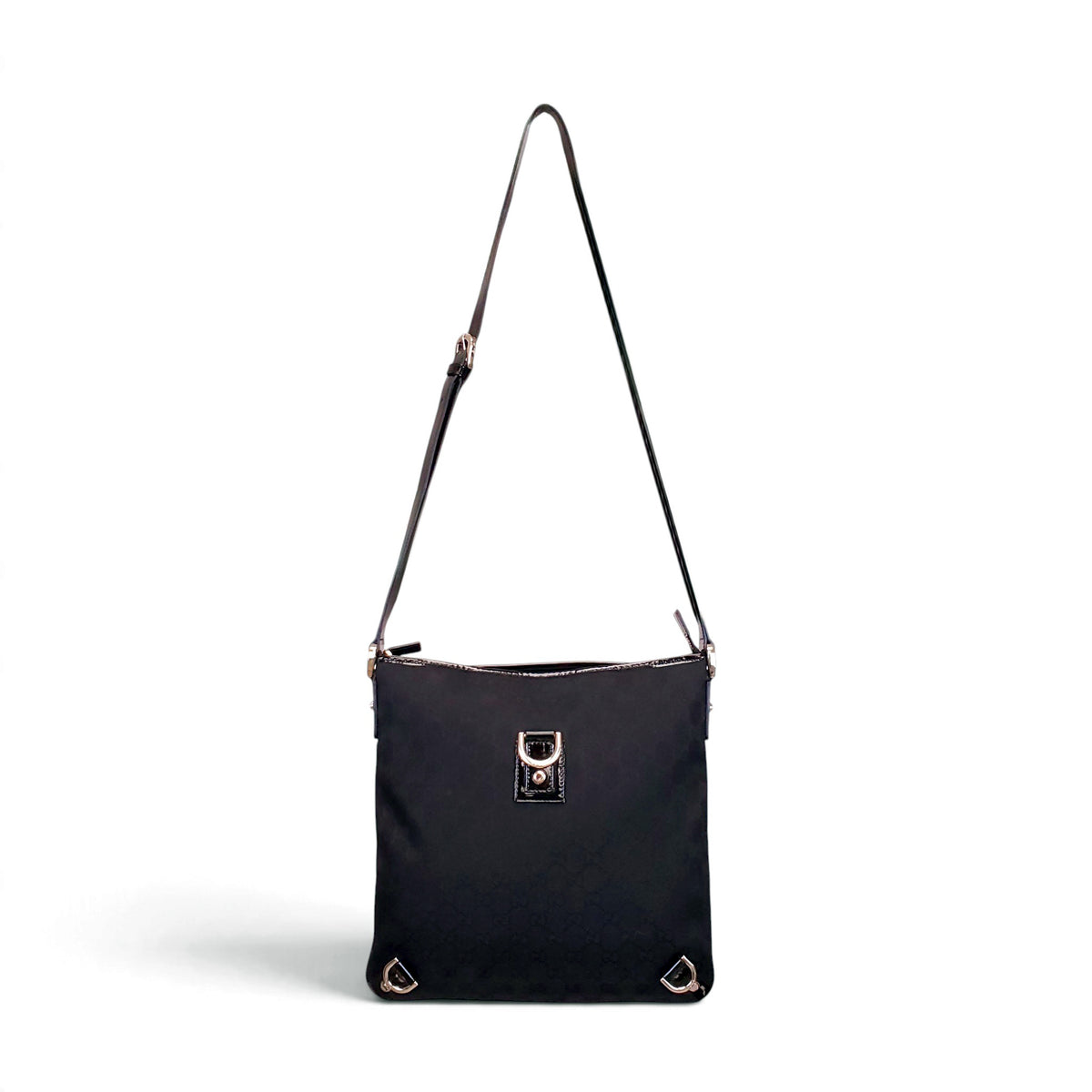 GUCCI BLACK CANVAS ABBEY D-RING CROSSBODY BAG