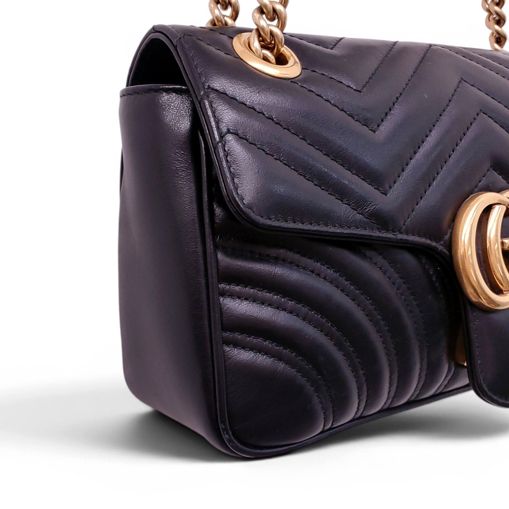 GUCCI BLACK GG MARMONT BAG