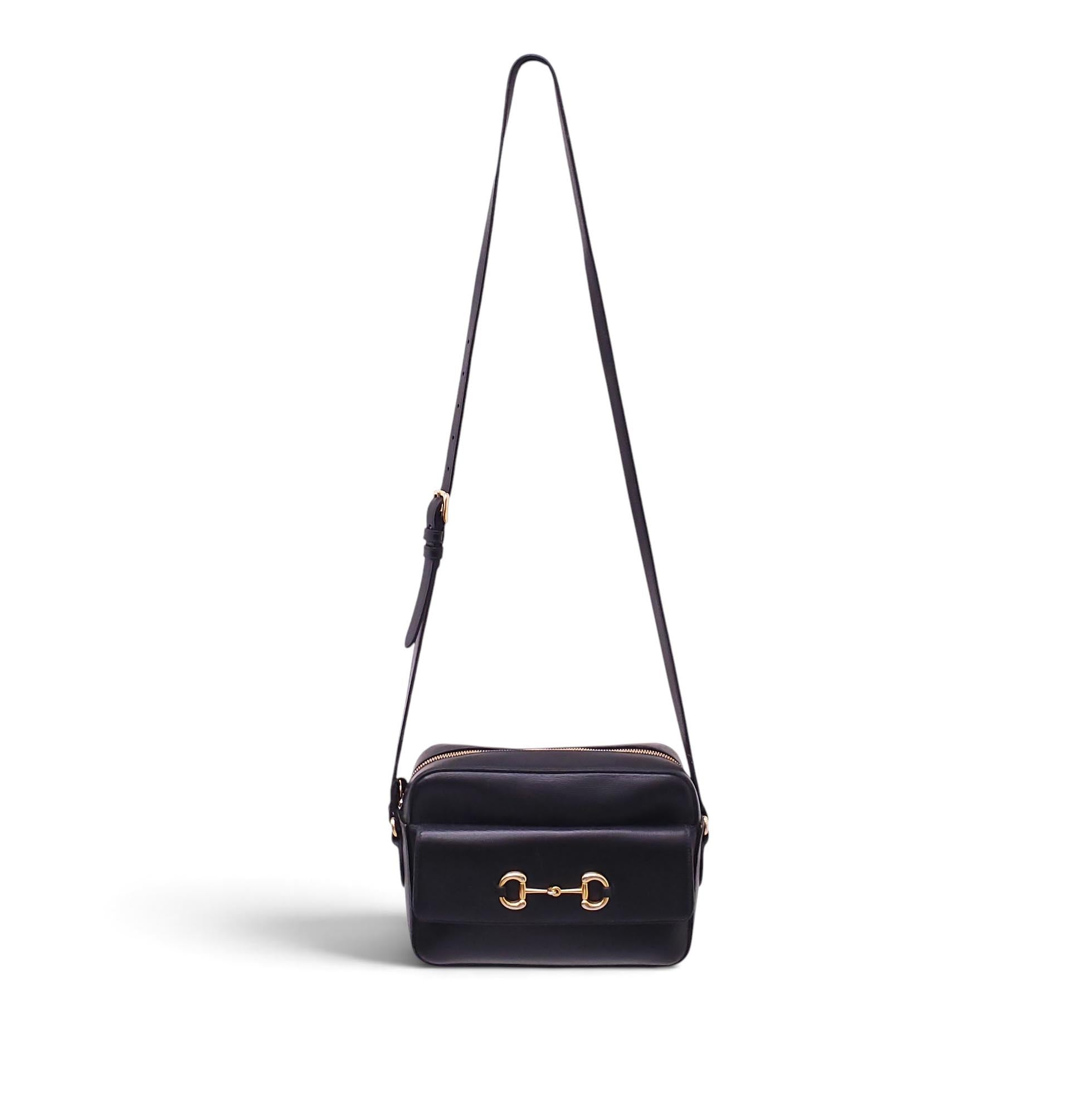 GUCCI BLACK HORSEBIT CROSSBODY BAG