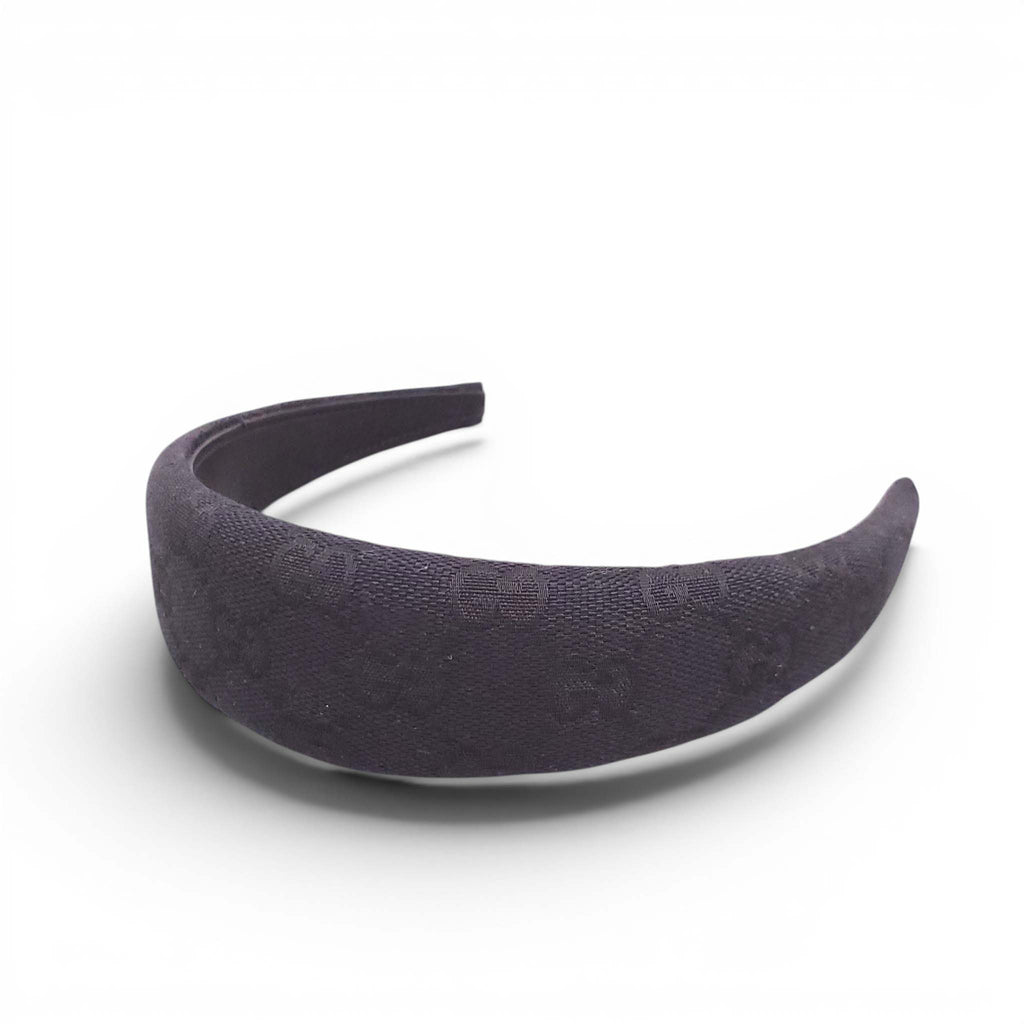 GUCCI BLACK MONOGRAM HEADBAND