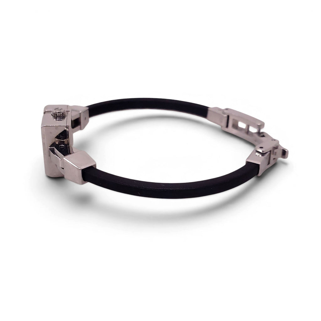 GUCCI BLACK THIN BAND GG LOGO WATCH