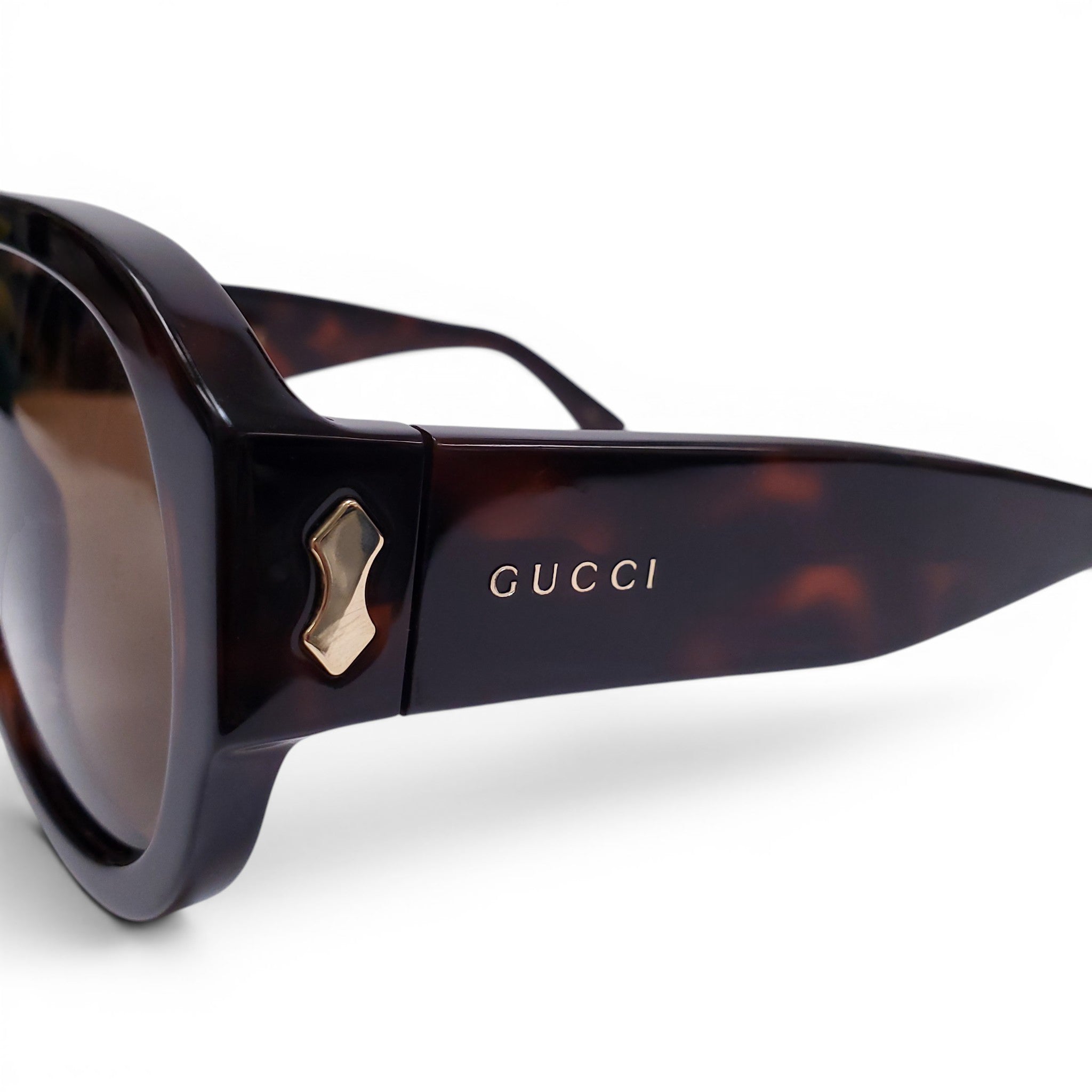 GUCCI BROWN AVIATOR SUNGLASSES