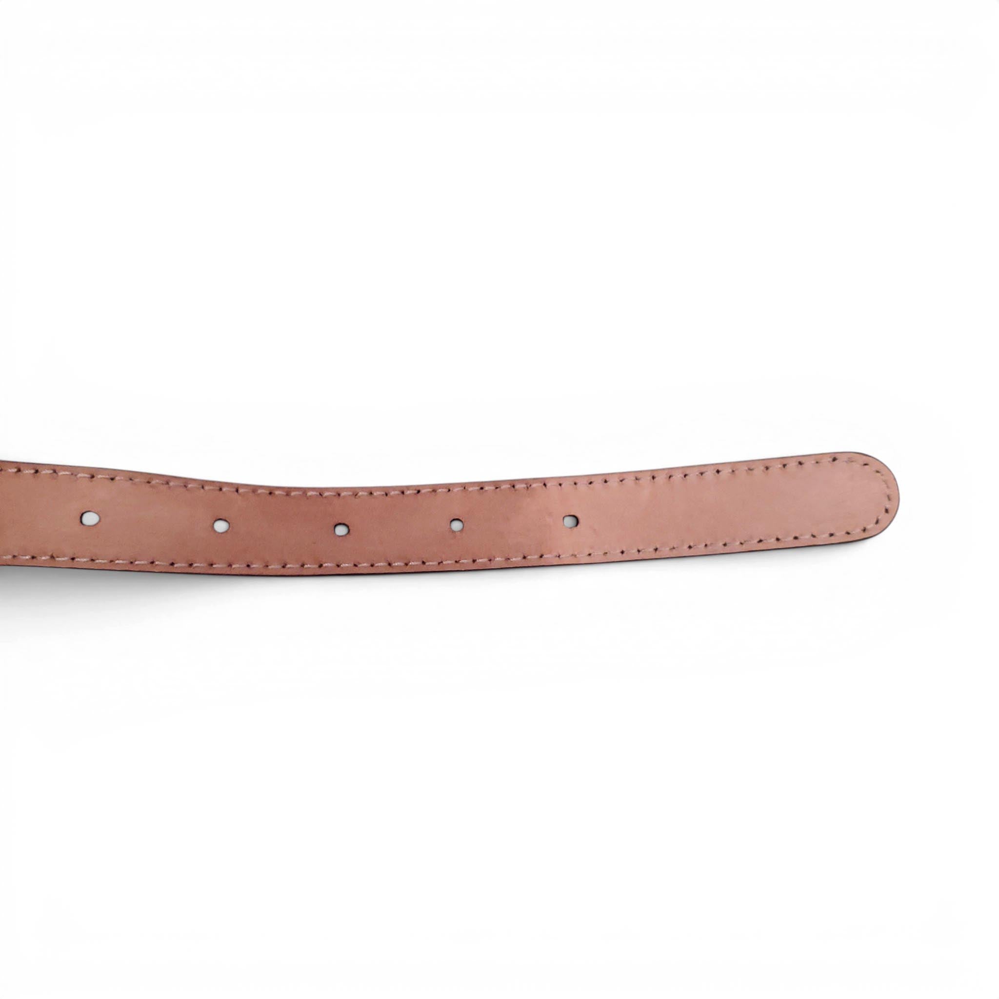 GUCCI BROWN LEATHER BELT WITH LARGE HORSEBIT EMBLEM - SIZE 85