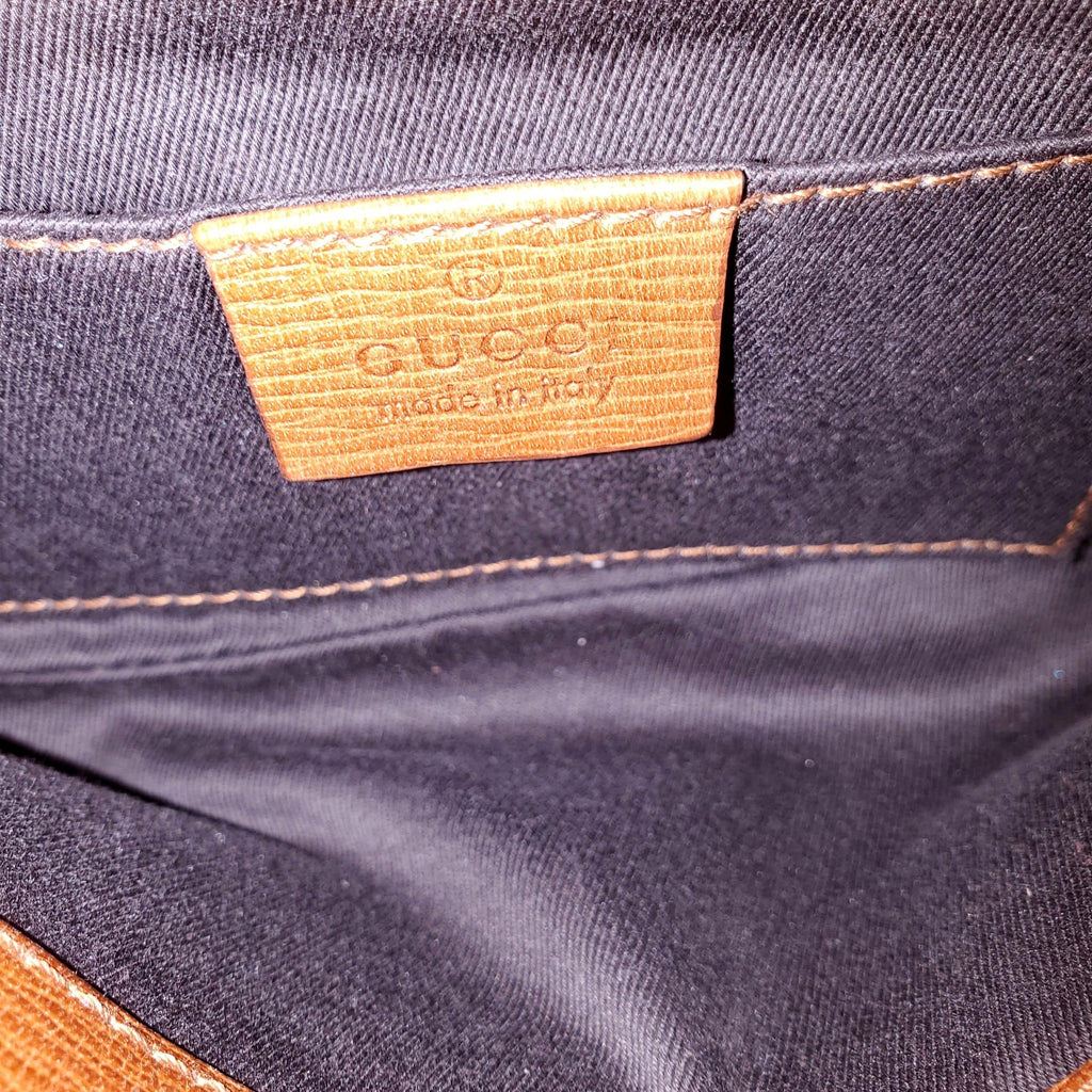 GUCCI BROWN LEATHER HORSEBIT SHOULDER BAG