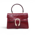 GUCCI BURGUNDY PATENT SHOULDER BAG