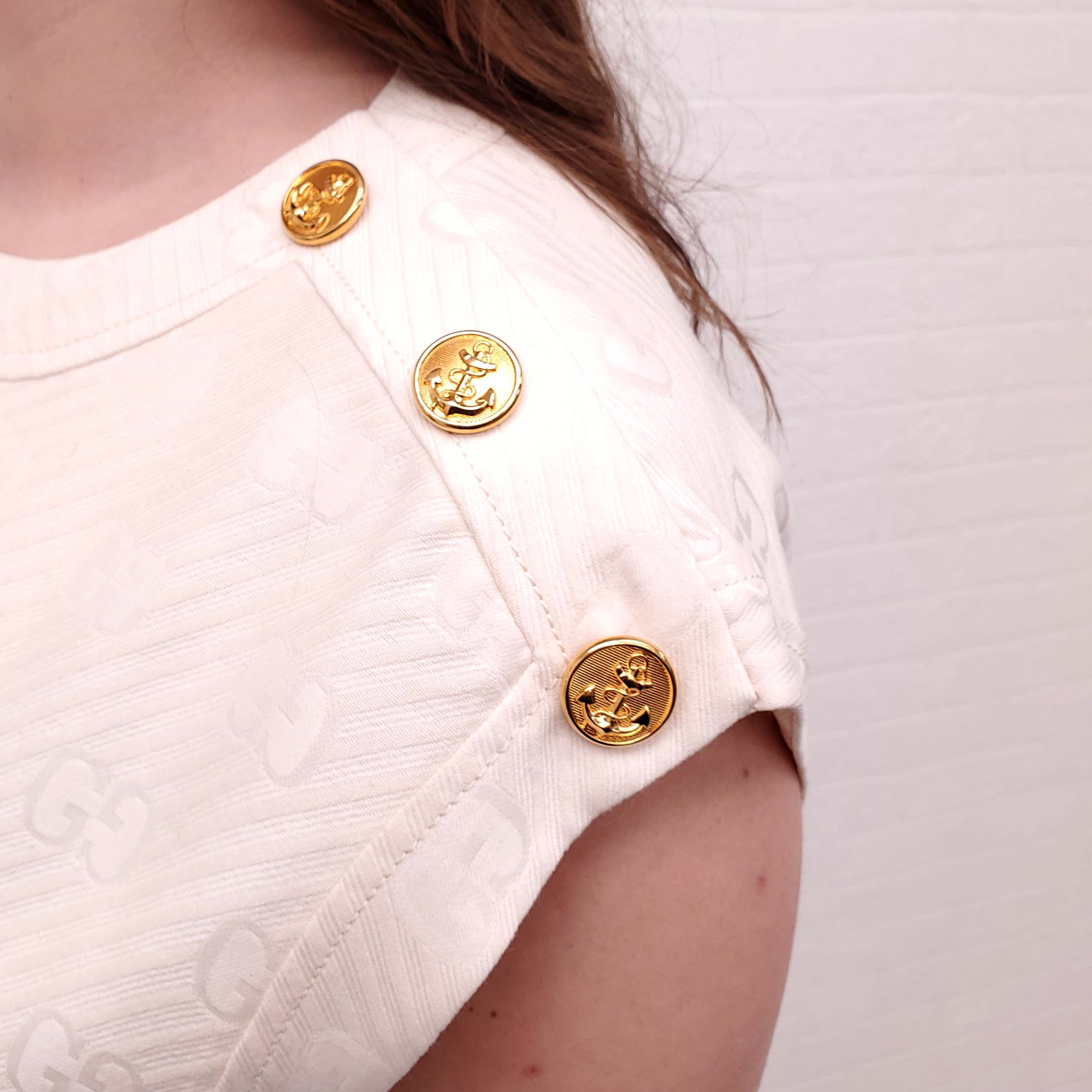 GUCCI CREAM MONOGRAM DRESS - SIZE 46