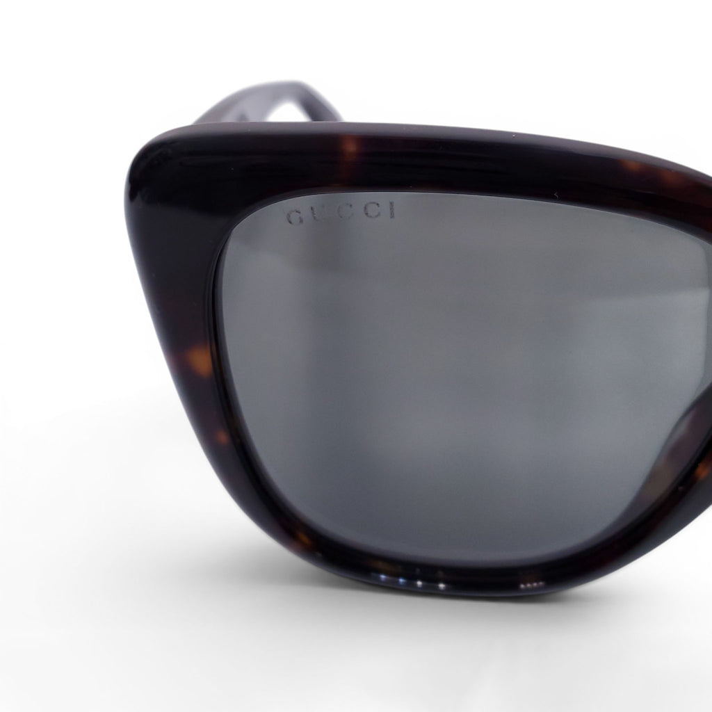 GUCCI DARK TORTOISE LARGE SUNGLASSES