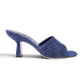 GUCCI DENIM CRYSTAL LOGO HEELS - SIZE 39